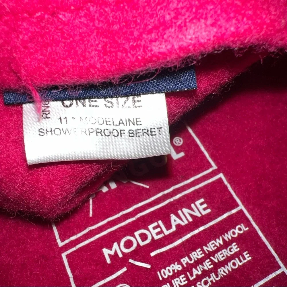 Kangol Beret Hat Cap Womans One Size Pink Modelaine100% wool Designed GP Casual